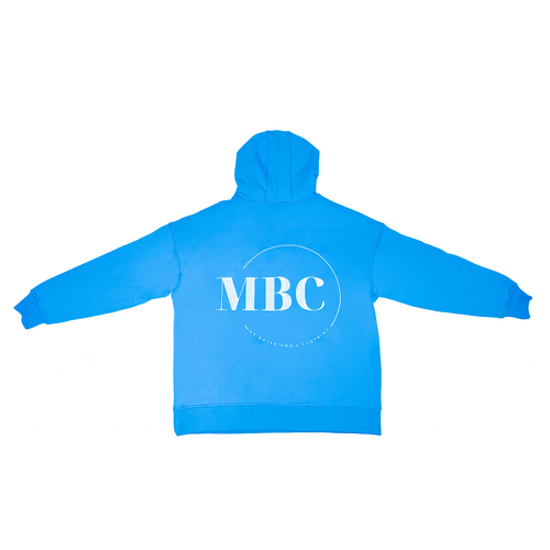 Oversized Hoodie - His Favorite Blue with Embroidered Logo
