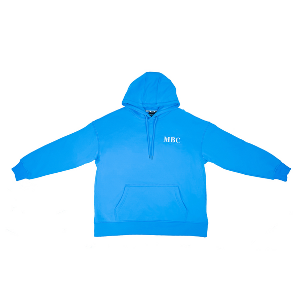 Oversized Hoodie - His Favorite Blue with Embroidered Logo