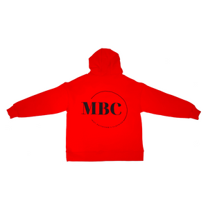 Oversized Hoodie - Red Hot Romance with Embroidered Logo