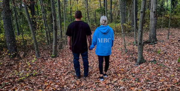 Oversized Hoodie - His Favorite Blue with Embroidered Logo