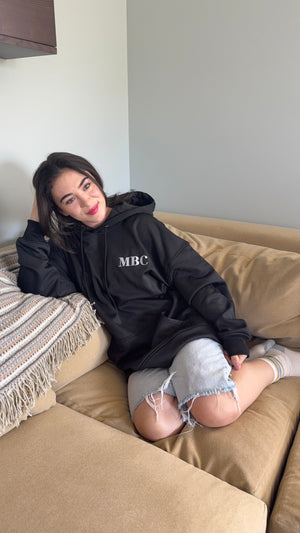 Oversized Hoodie - Midnight Snuggle with Embroidered Logo
