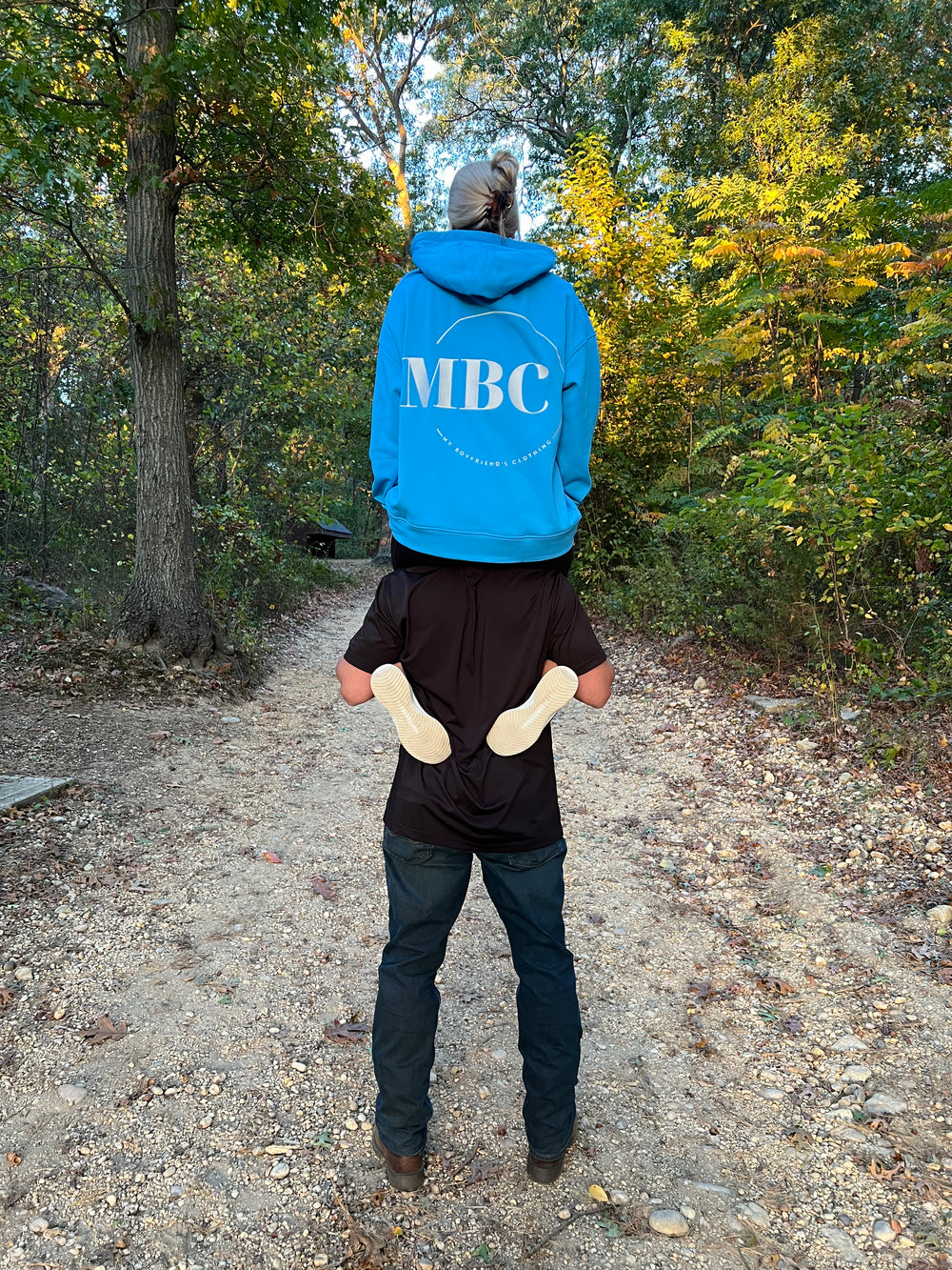 Oversized Hoodie - His Favorite Blue with Embroidered Logo